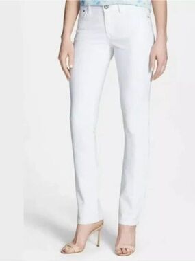 DL1961 White Straight-Leg Jeans